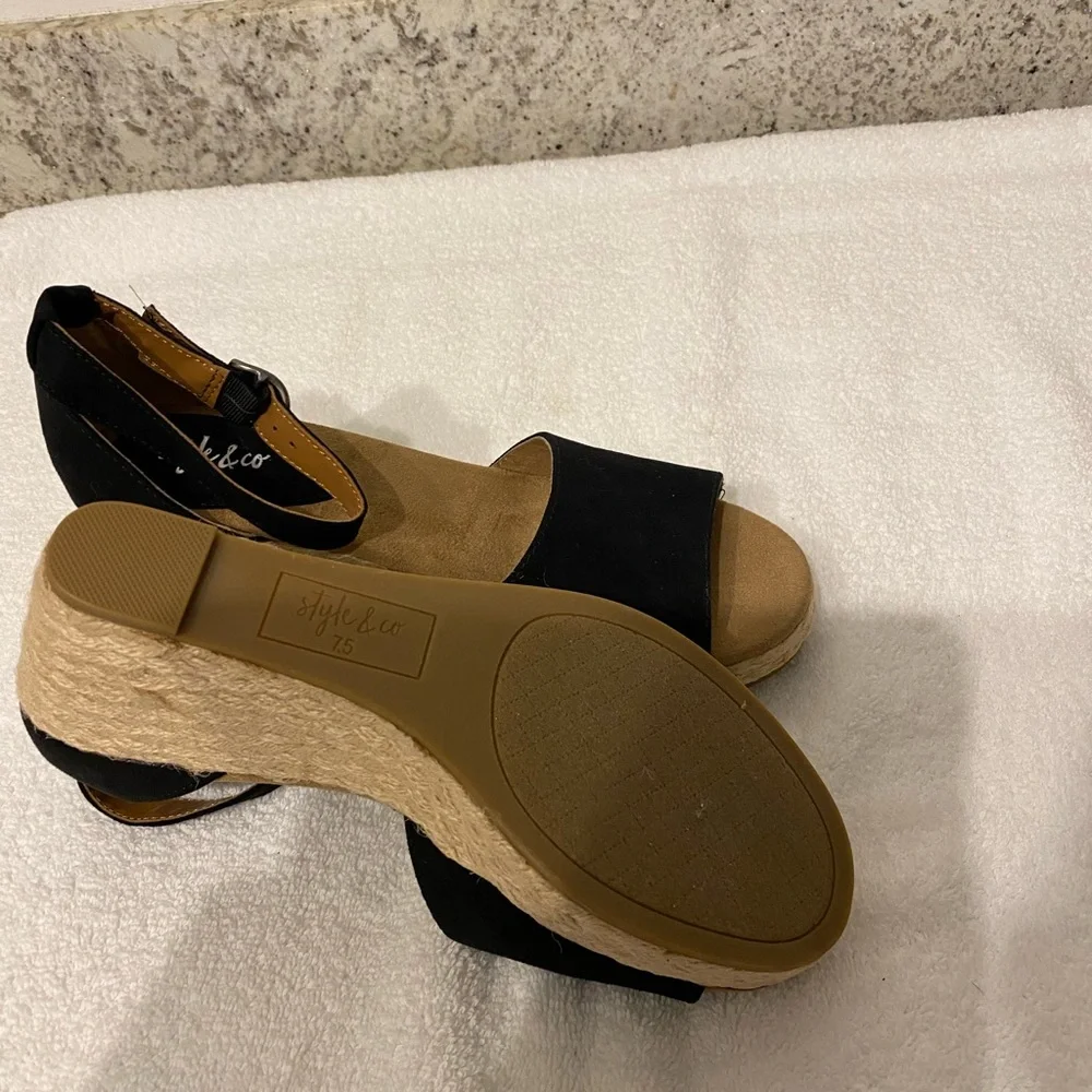 NEW Style & Co Black Espadrilles SZ 7-1/2